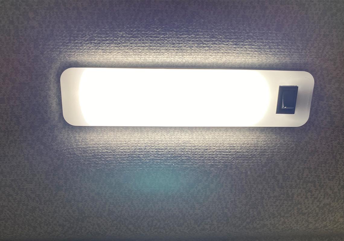 Rectangular LED cabin light with switch